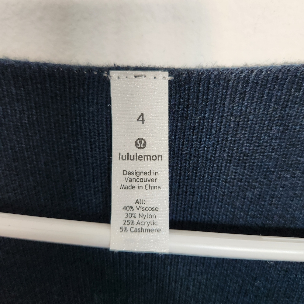 lululemon athletica Womens Open-Front Cardigan - Navy Blue - Picture 3 of 8